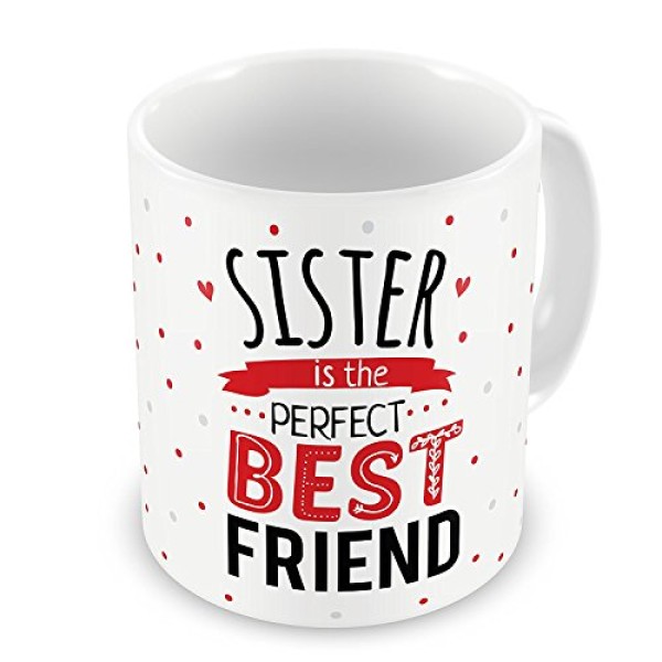 Grabadeal Beautiful White Sister is The Perfect Best Friend Coffee Mug Gift for Raksha Bandhan